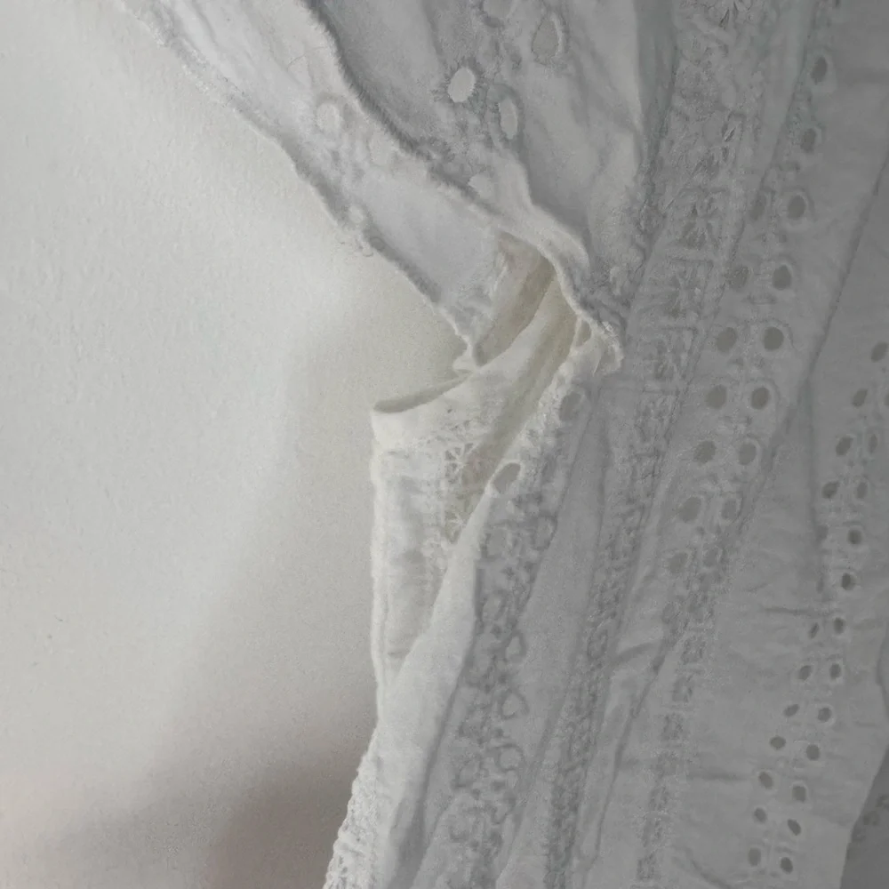 APC White Cotton Lace Eyelet Top - Picture 5 of 7